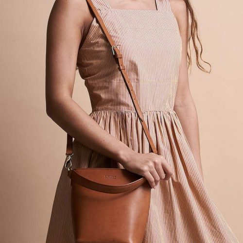 Alternative view of O My Bag Bobbi Bucket Midi Classic Leather - Cognac