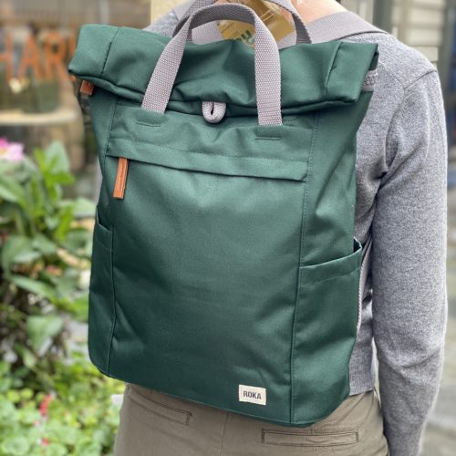 Roka Finchley A Medium Recycled Canvas - Forrest Green
