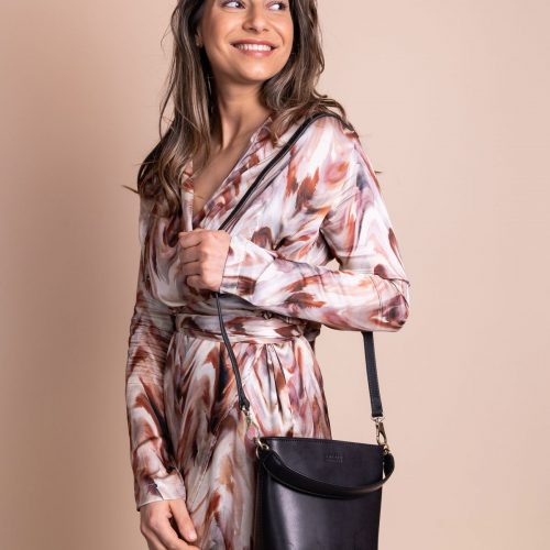 O My Bag Bobbi Bucket Bag Midi Black Classic Leather