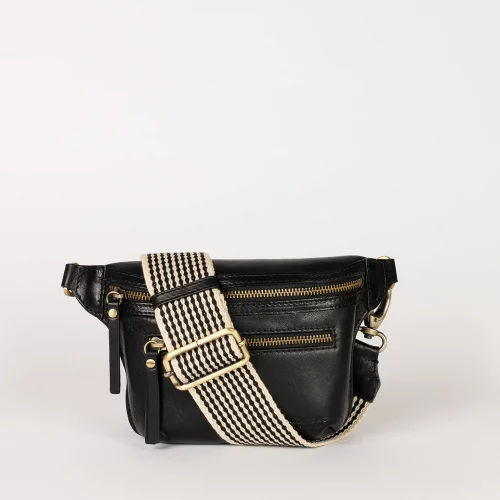 O My Bag Beck's Bum Bag Stromboli Leather - Black
