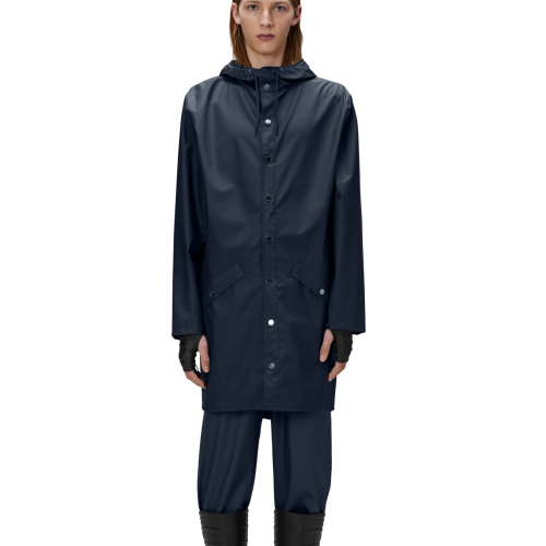 Rains Long Jacket Blue