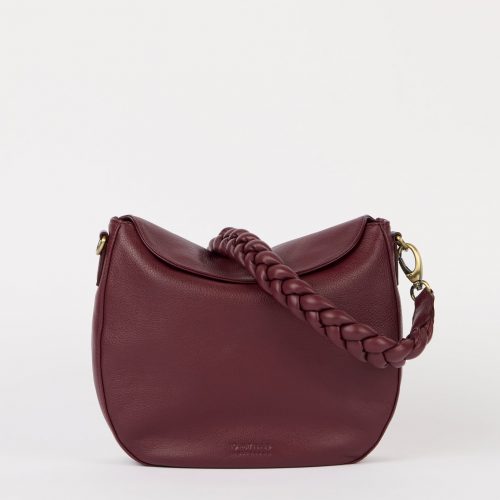 O My Bag Lana Soft Grain Leather - Dark Cherry