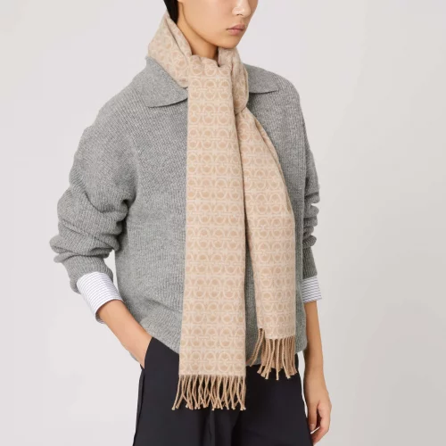 Coccinelle Monogram Wool Scarf 40 x 180