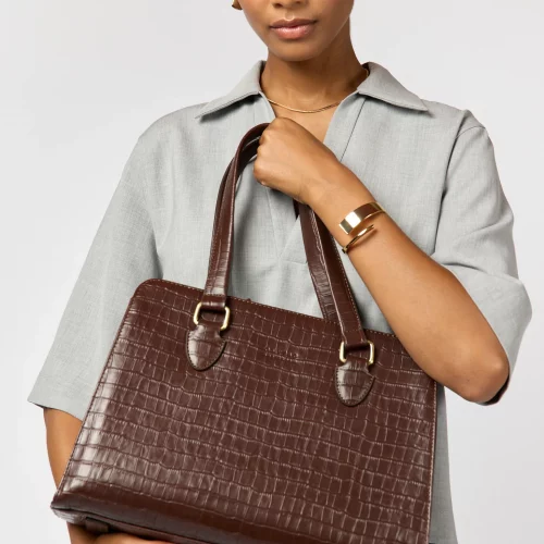 Alternative view of O My Bag Blair Croco Leather - Chocolate