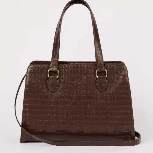 O My Bag Blair Croco Leather - Chocolate